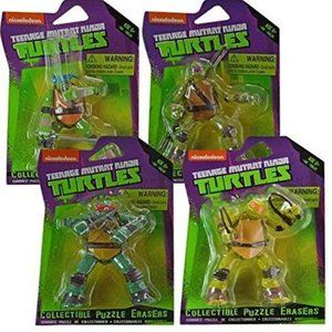 Nickelodeon Teenage Mutant Ninja Turtles Leonardo Collectible Puzzle Erasers New